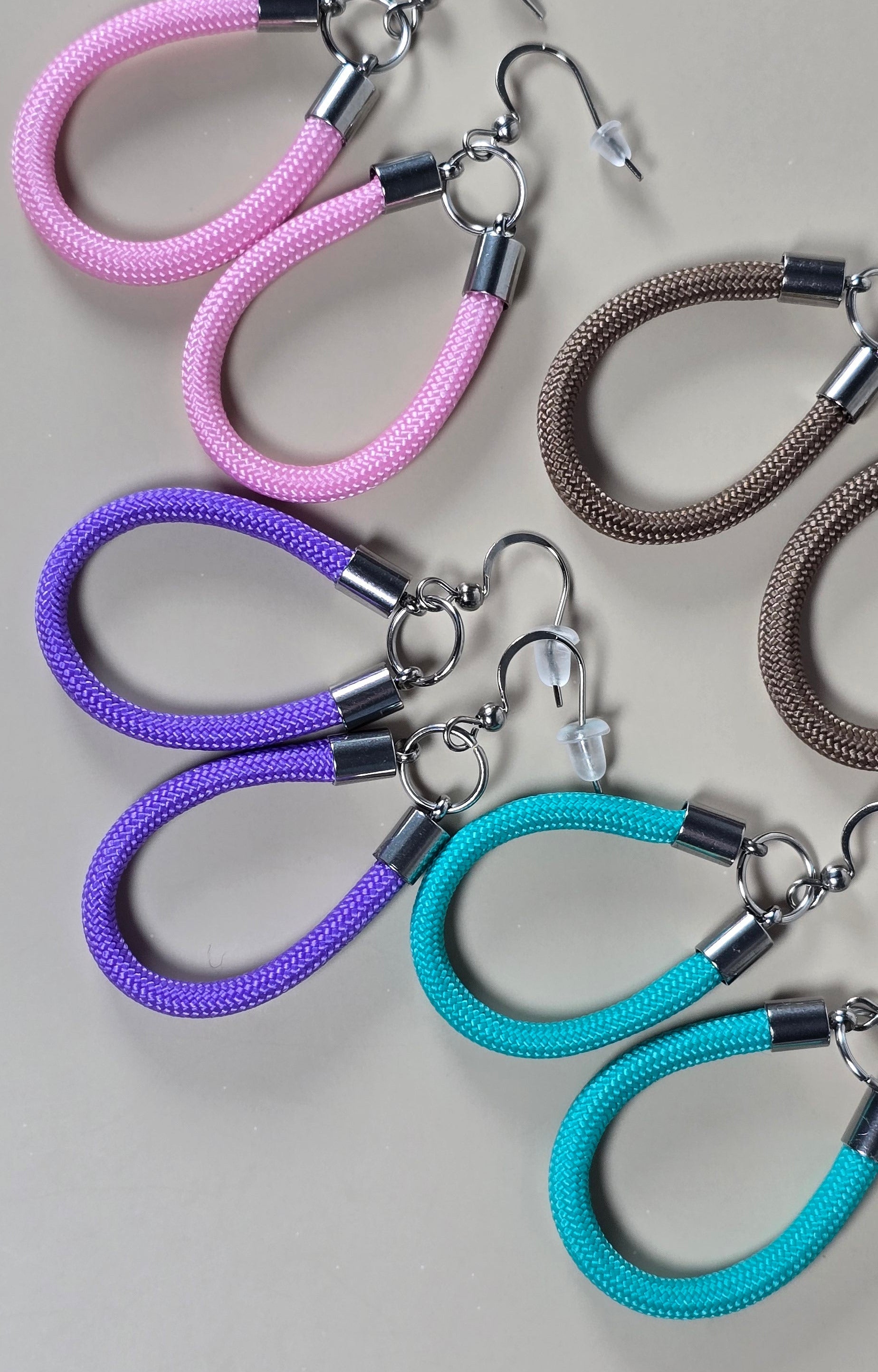 Brown Simple Paracord Earrings