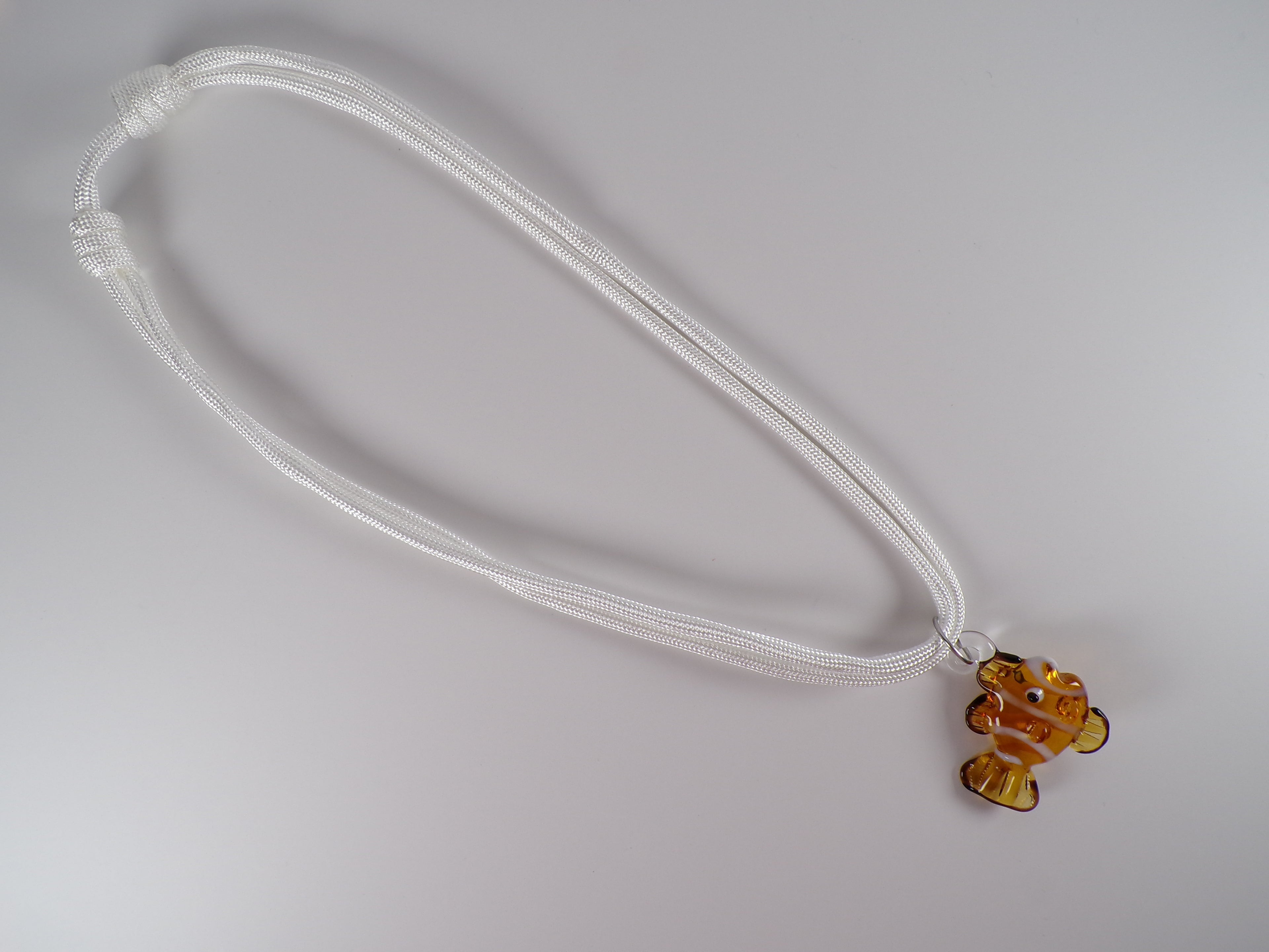 Crystal Fish Adjustable paracord Necklaces (varios)