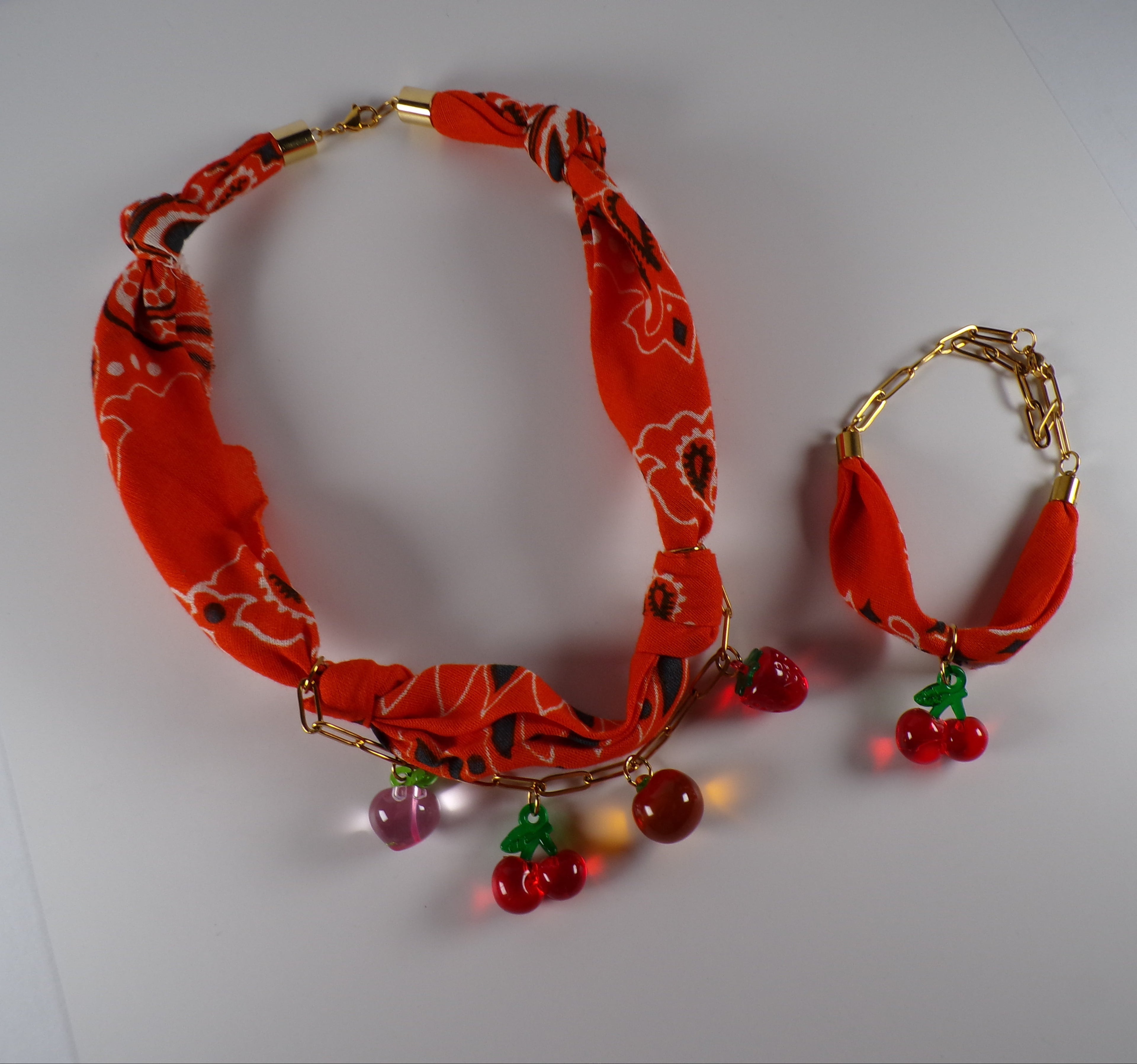 Fruits Bandana Necklace and Bracelet