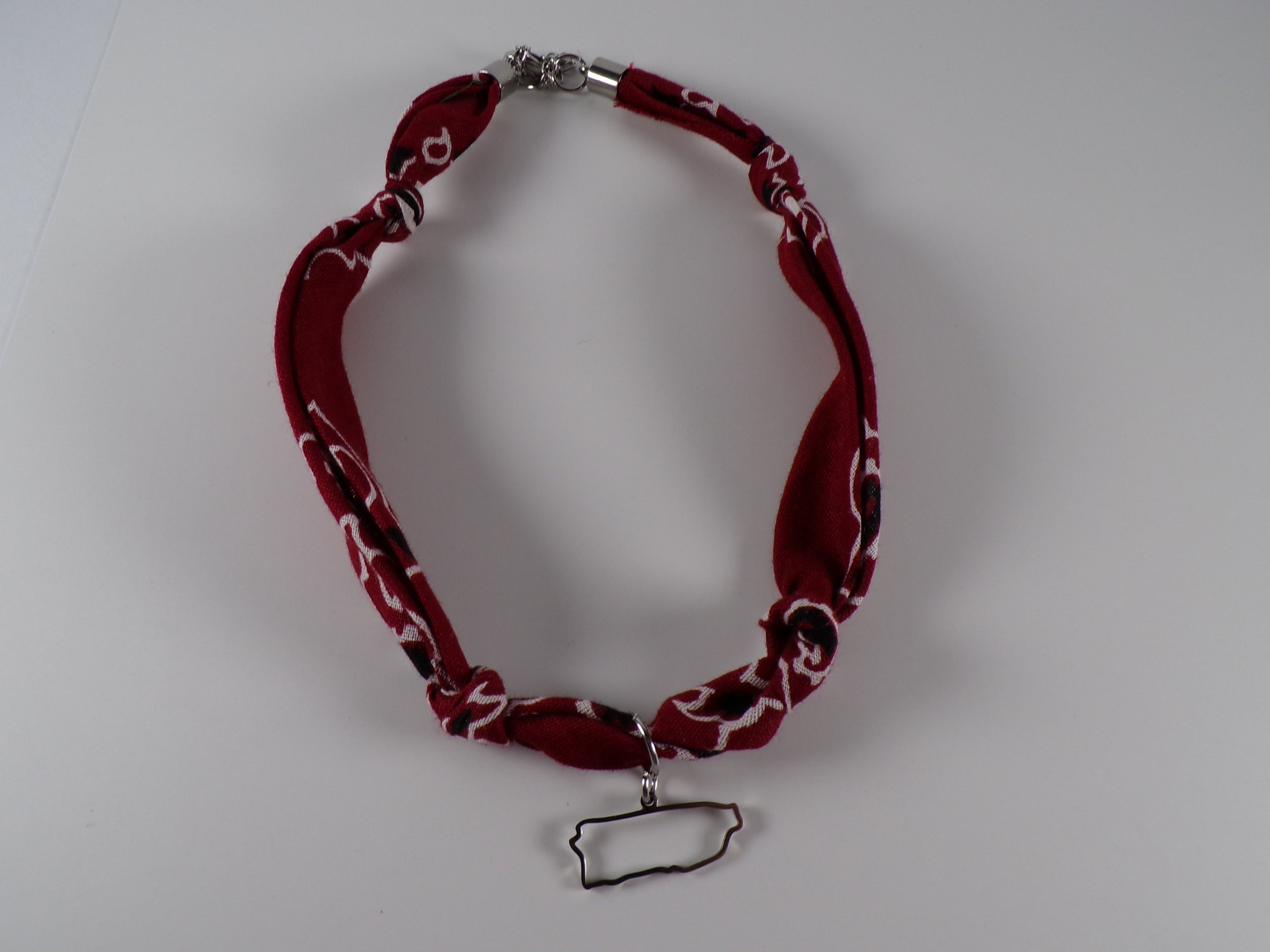 Mi Isla Burgundy Bandana Choker