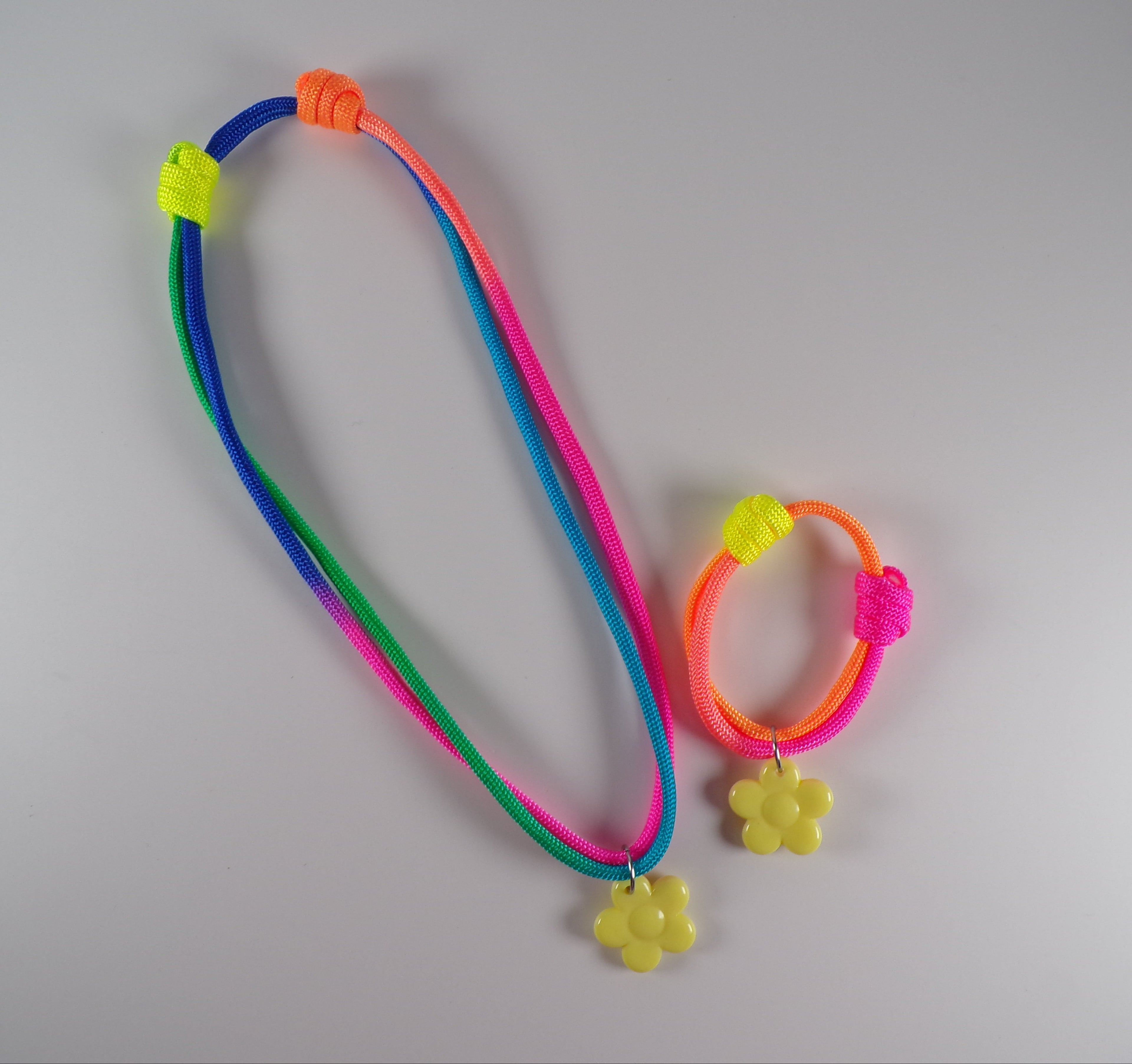 Flower Adjustable Necklace and Bracelet for girls