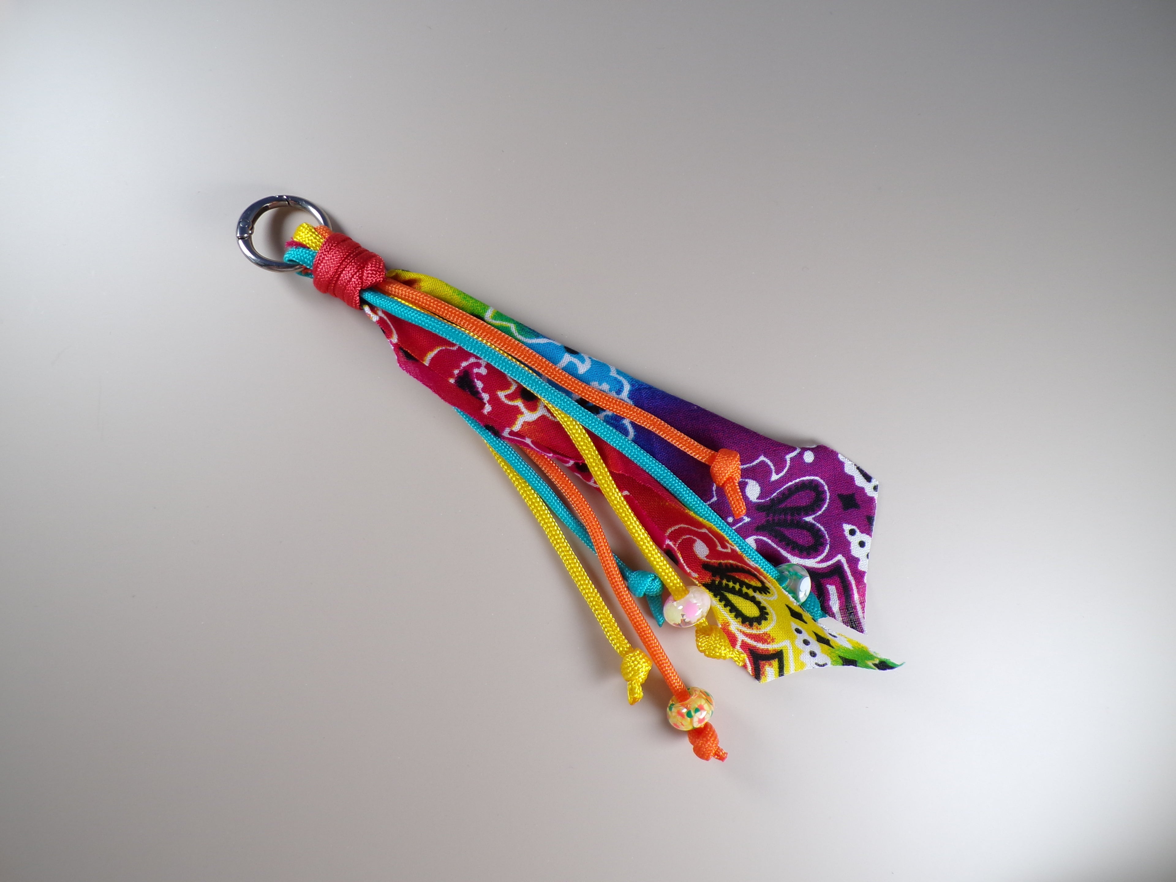 Multicolor Bandana- Paracord Keychain