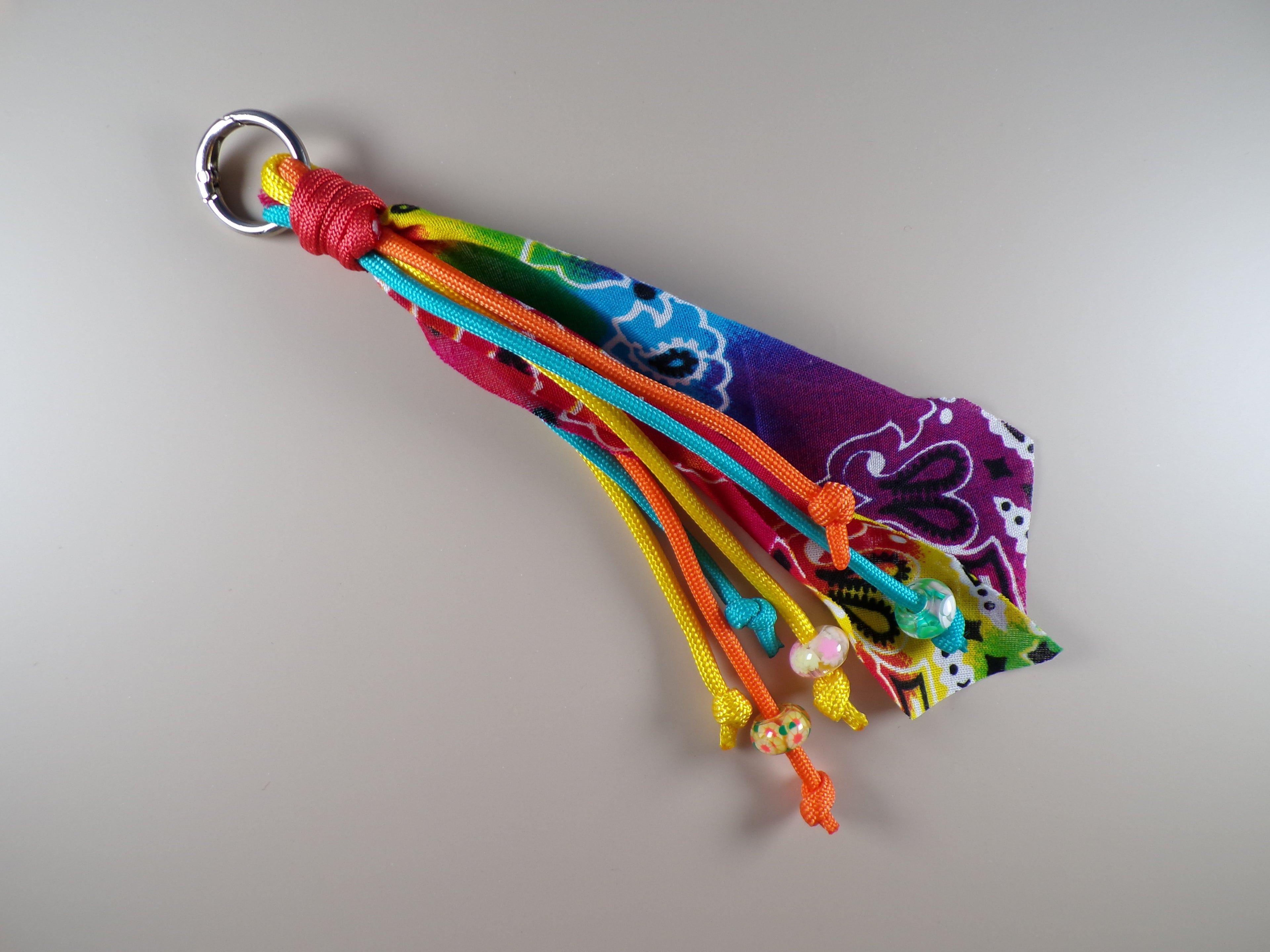 Multicolor Bandana- Paracord Keychain