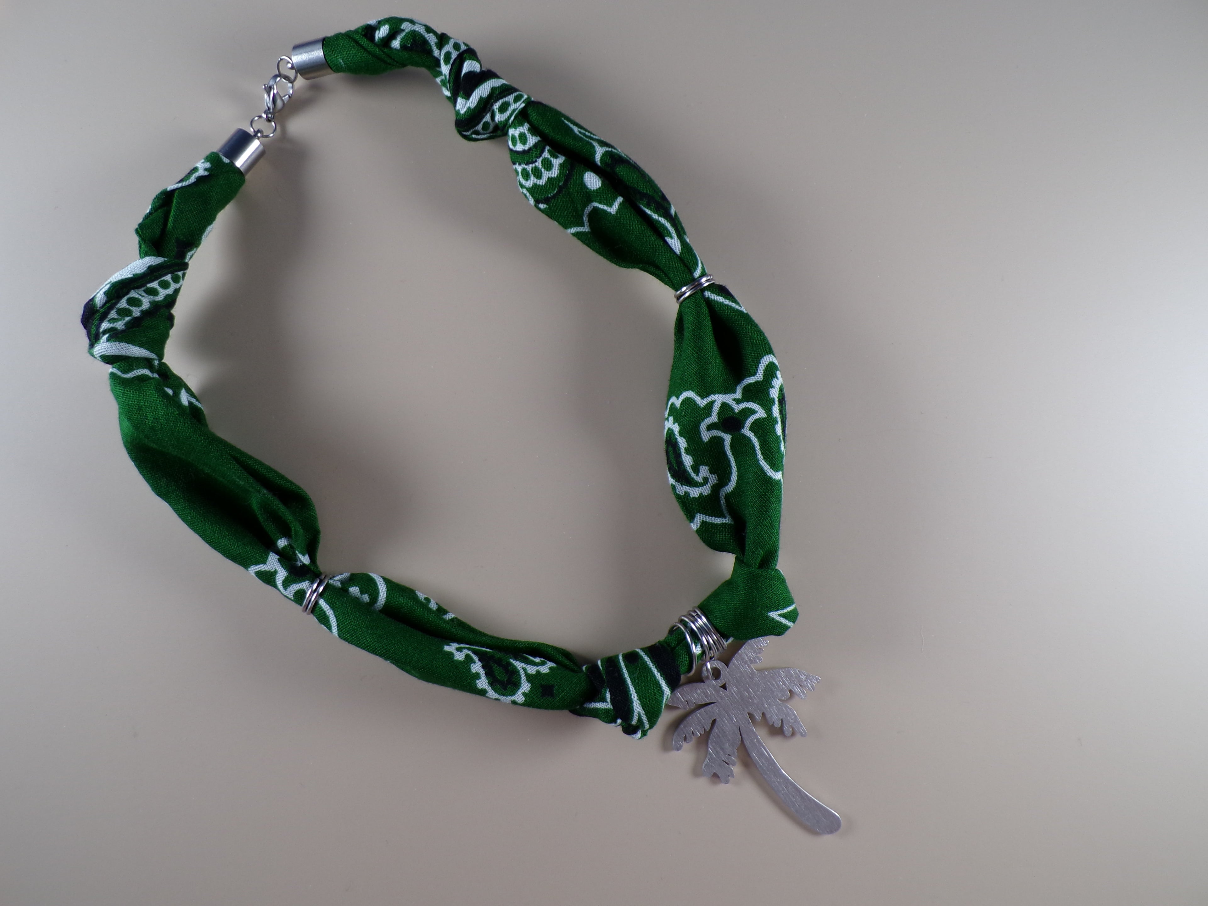 Tropical Palm Bandana Necklace