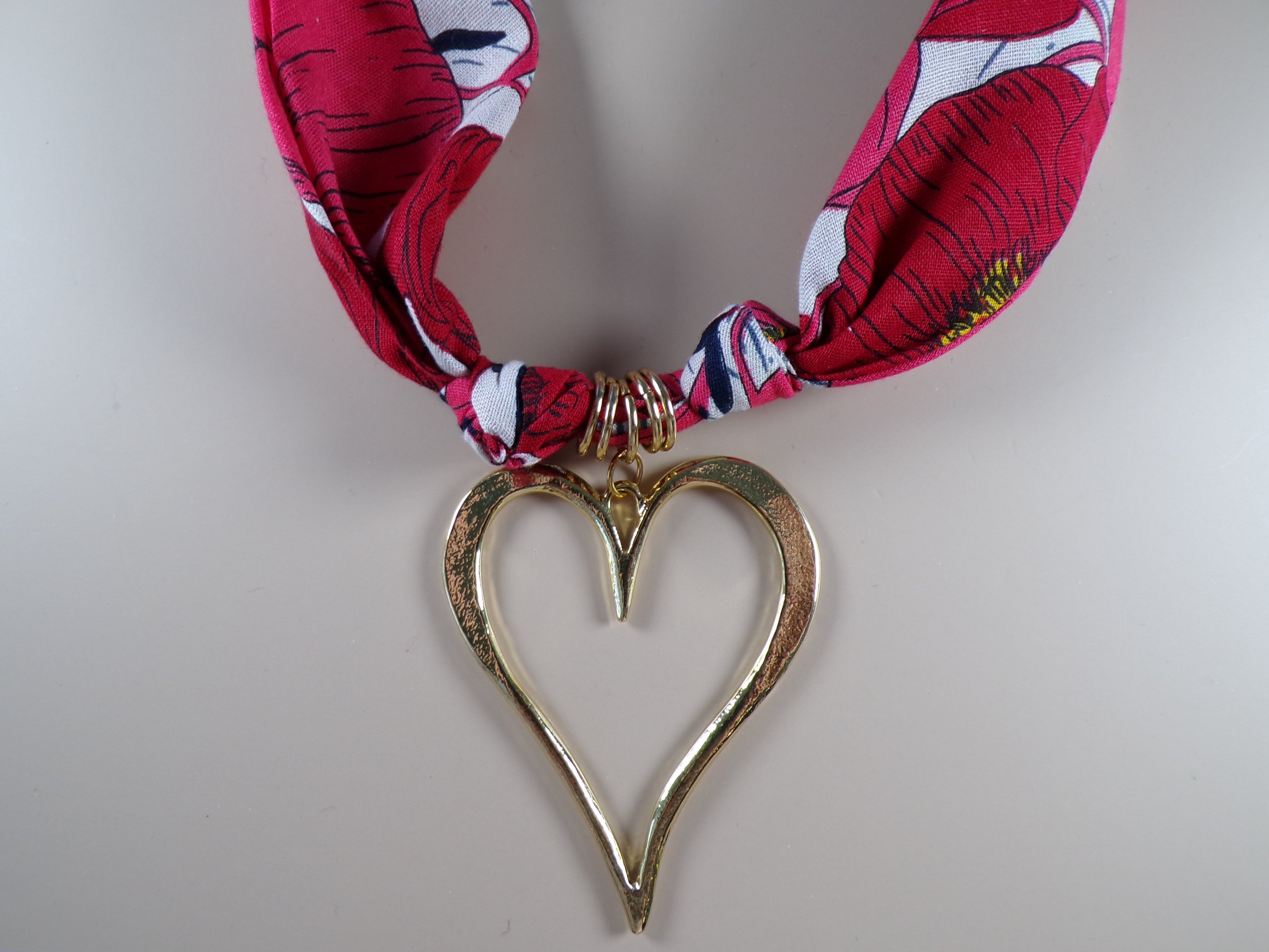 Big Heart Bandana Necklace