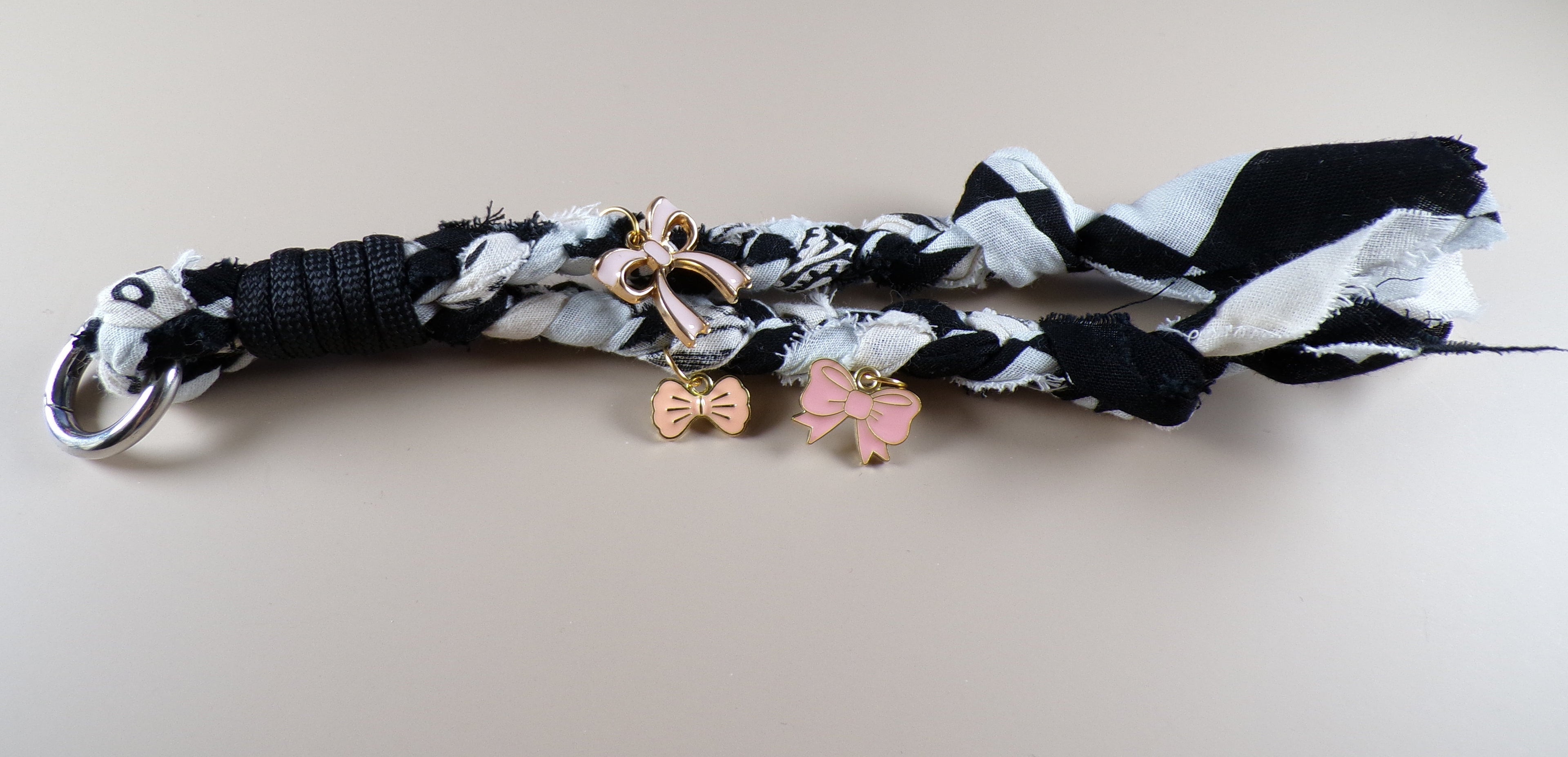 Cute bows Braided Bandana Keychain