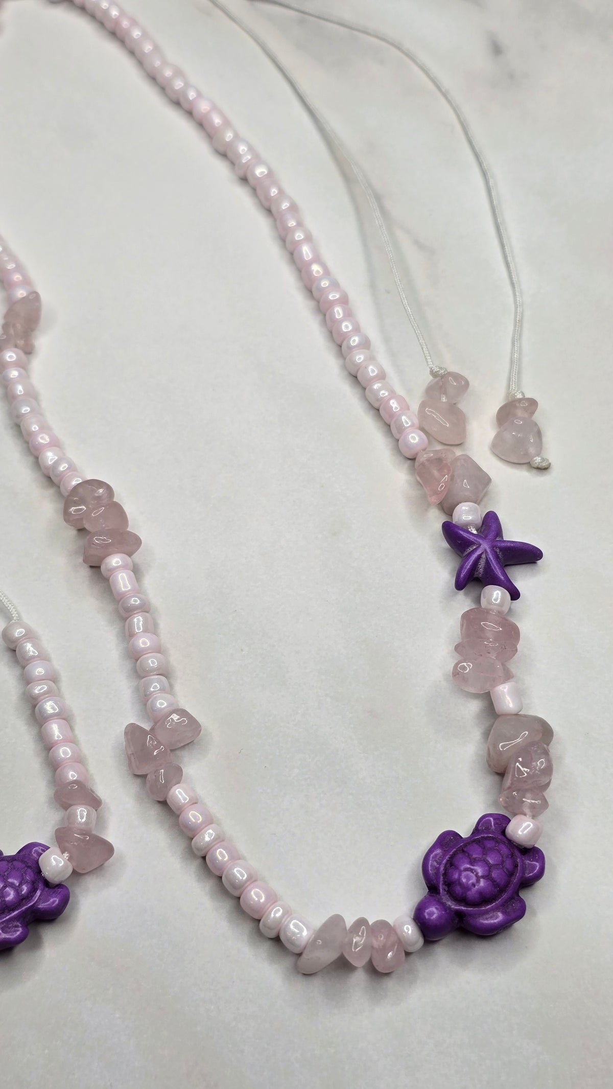 Beachy Charms Adjustable Necklace and Bracelet