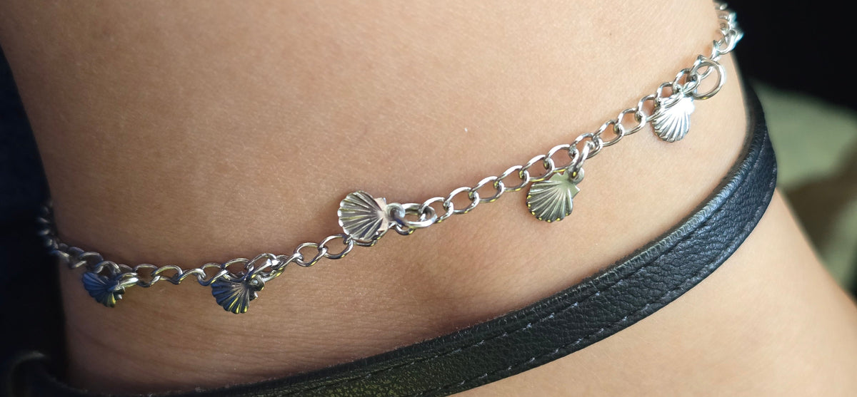 Sea Shell Anklet - Silver
