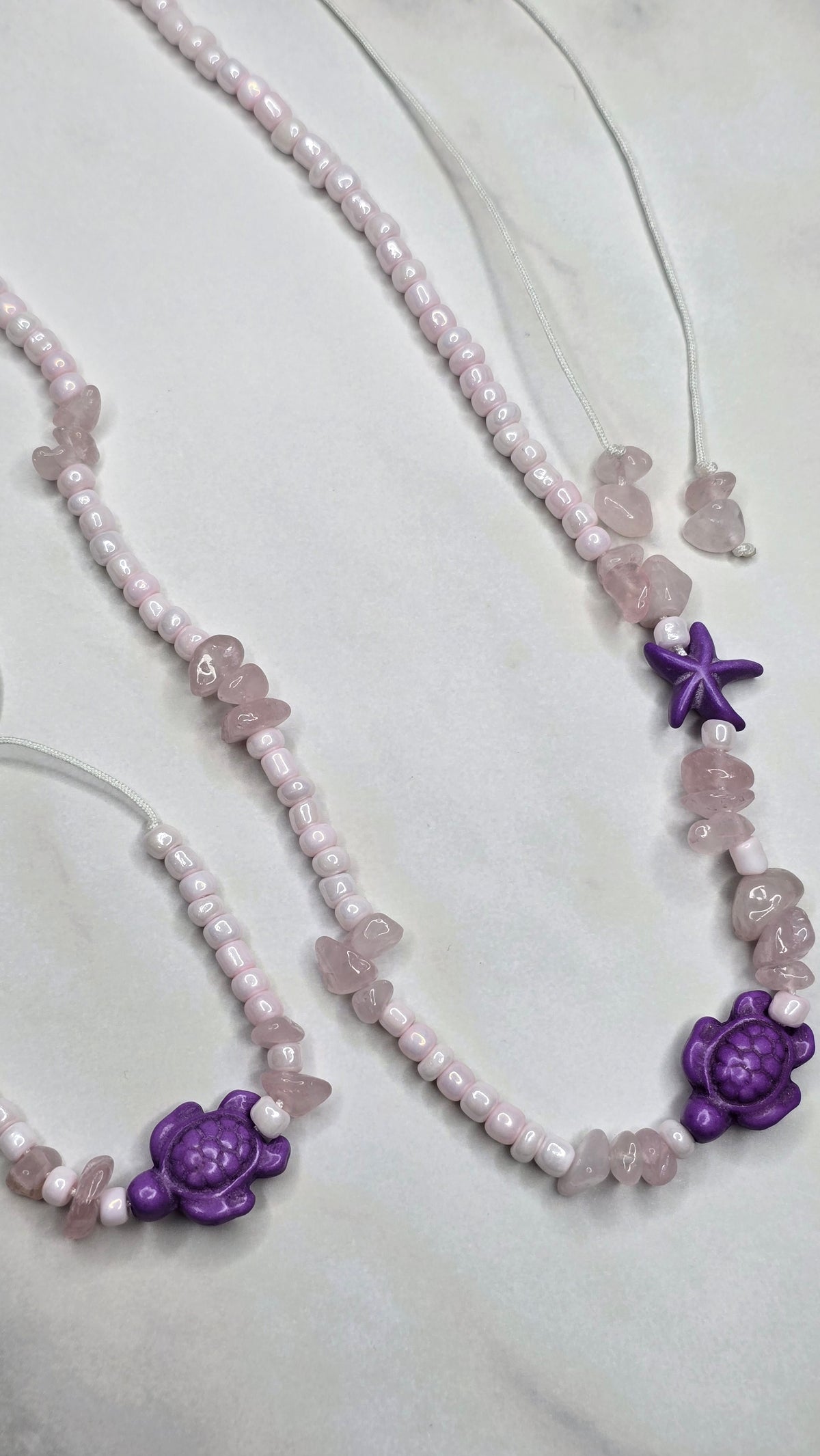 Beachy Charms Adjustable Necklace and Bracelet