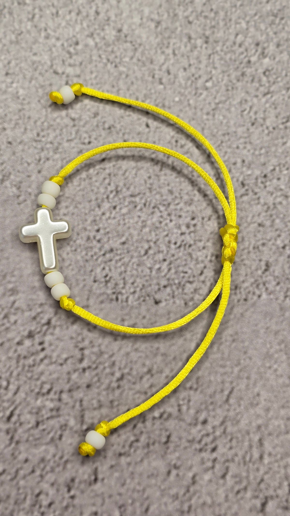 Pearl Cross Adjustable Bracelet for girls • Easter Collection