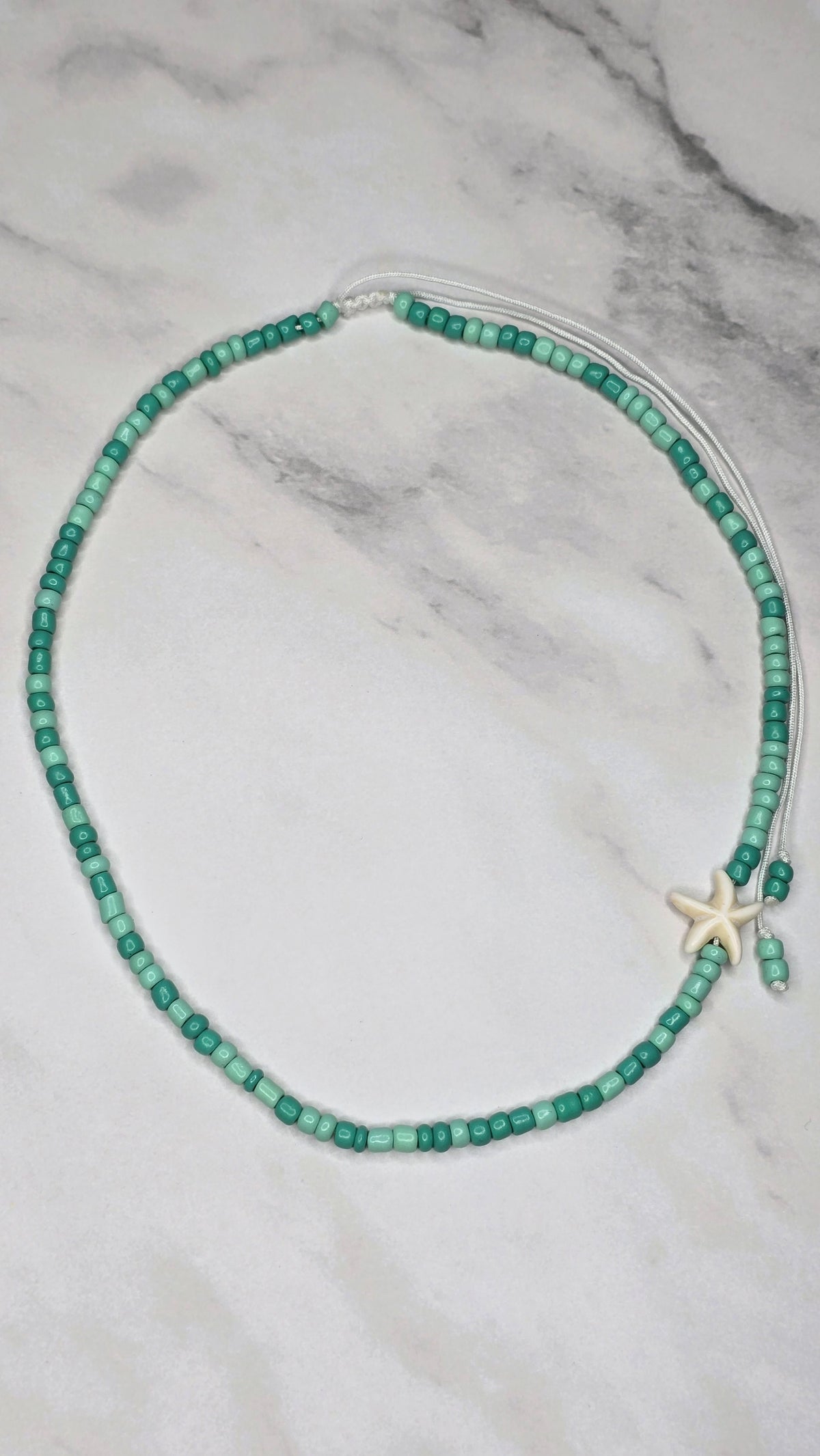 White Starfish Adjustable Necklace