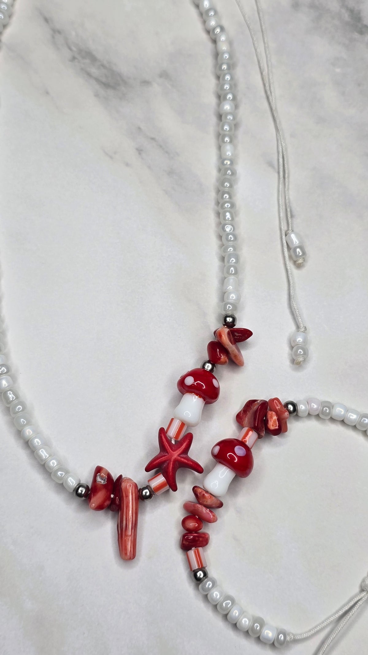 Abstract Adjustable Necklace and Bracelet