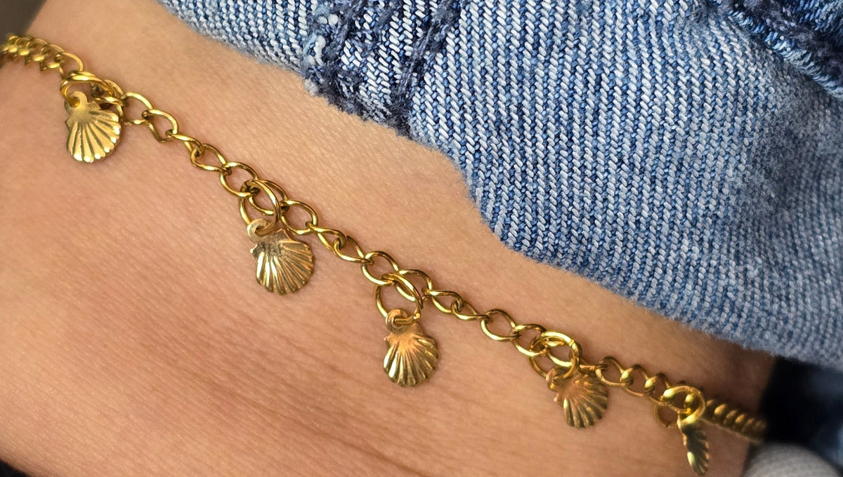 Sea Shell Anklet - Gold