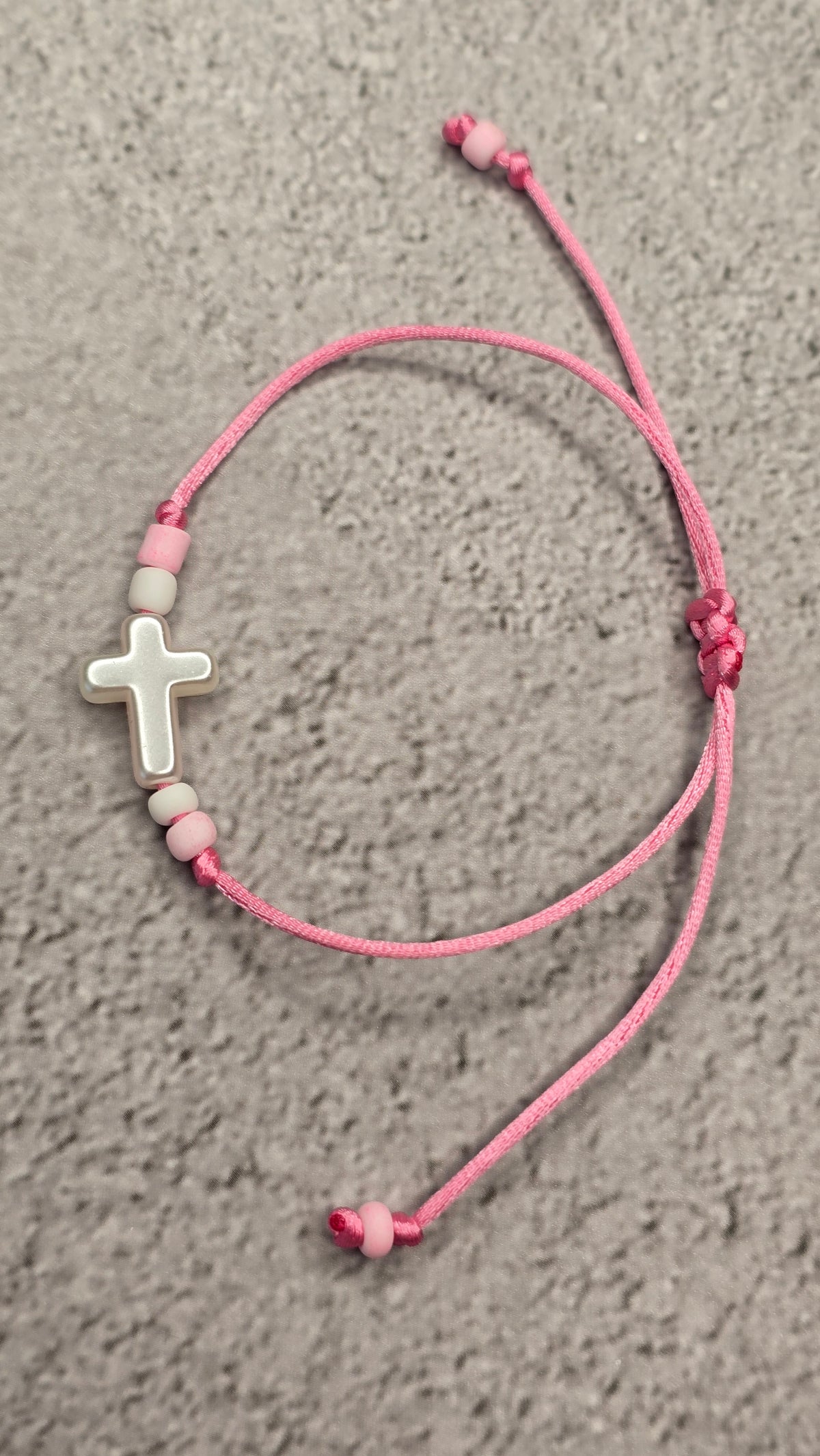 Pearl Cross Adjustable Bracelet for girls • Easter Collection