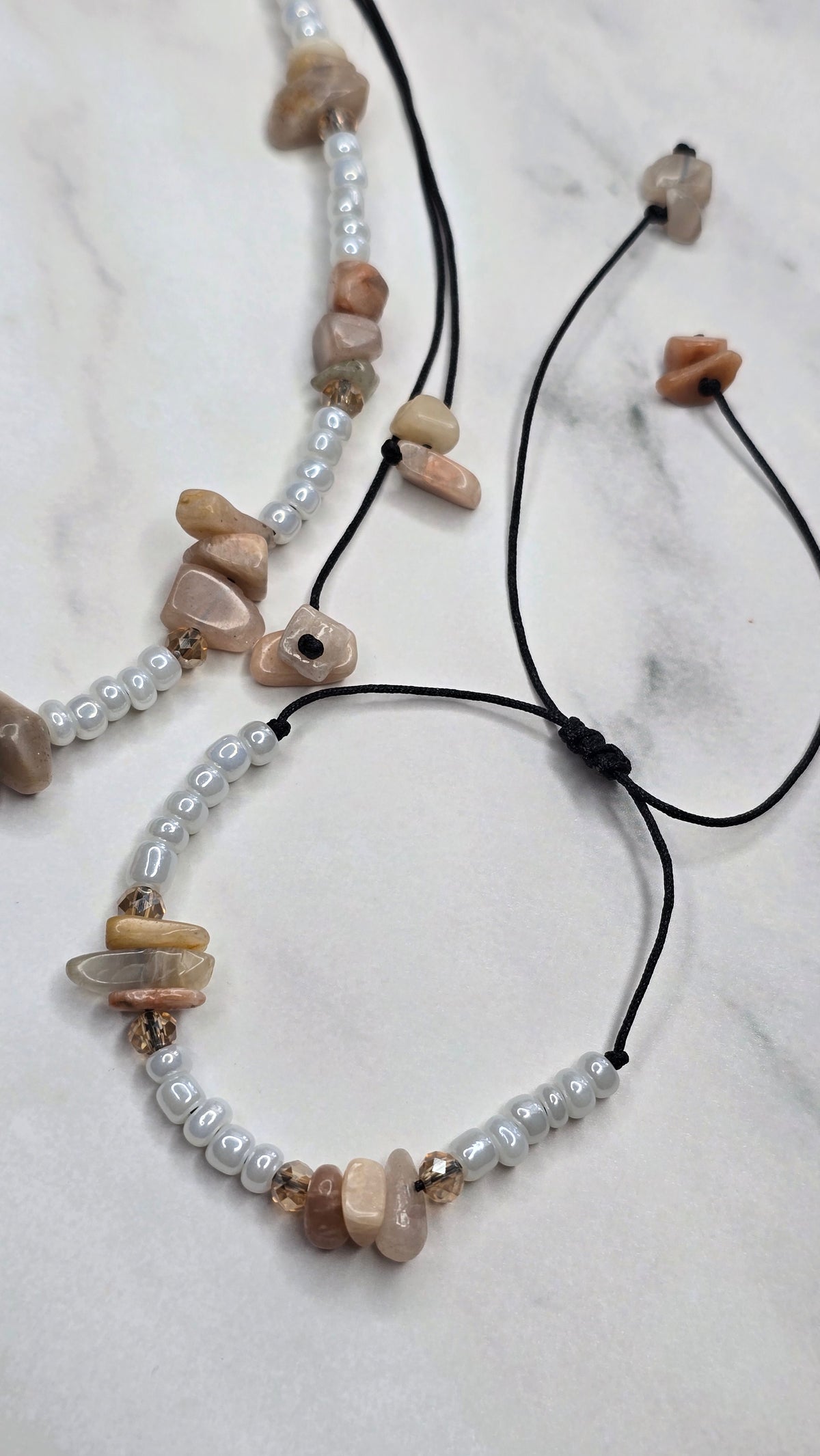 Sunstone Adjustable Necklace and Bracelet