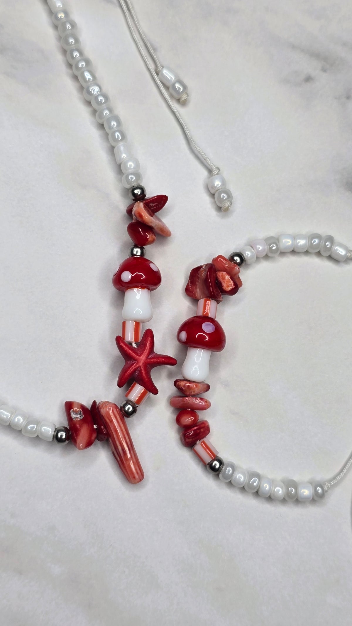 Abstract Adjustable Necklace and Bracelet