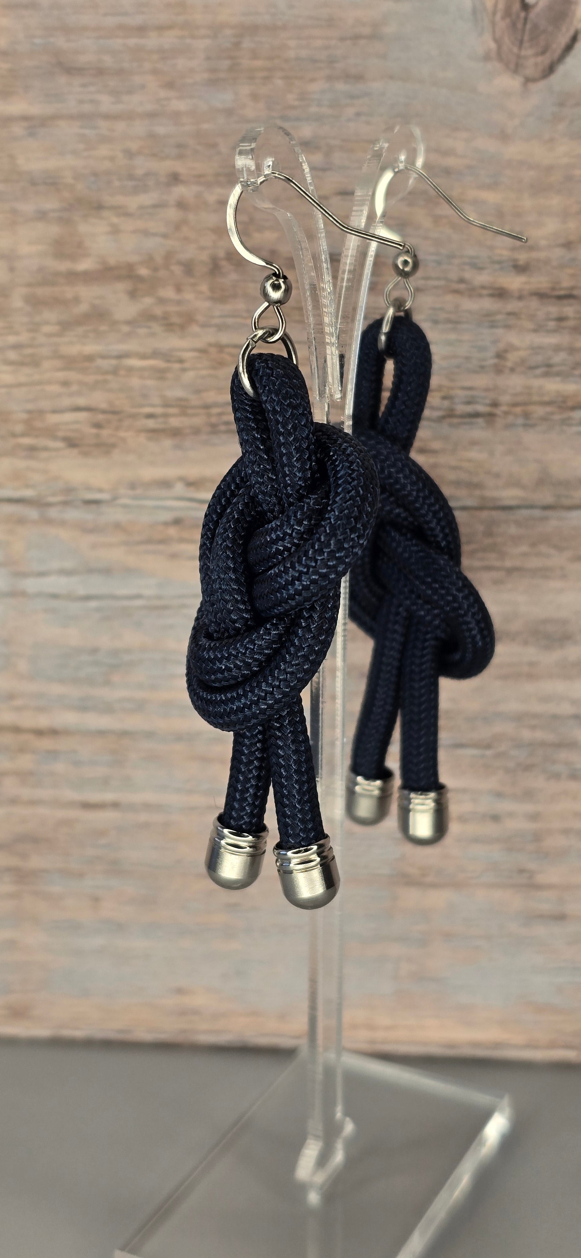 Navy Sol Paracord Earrings