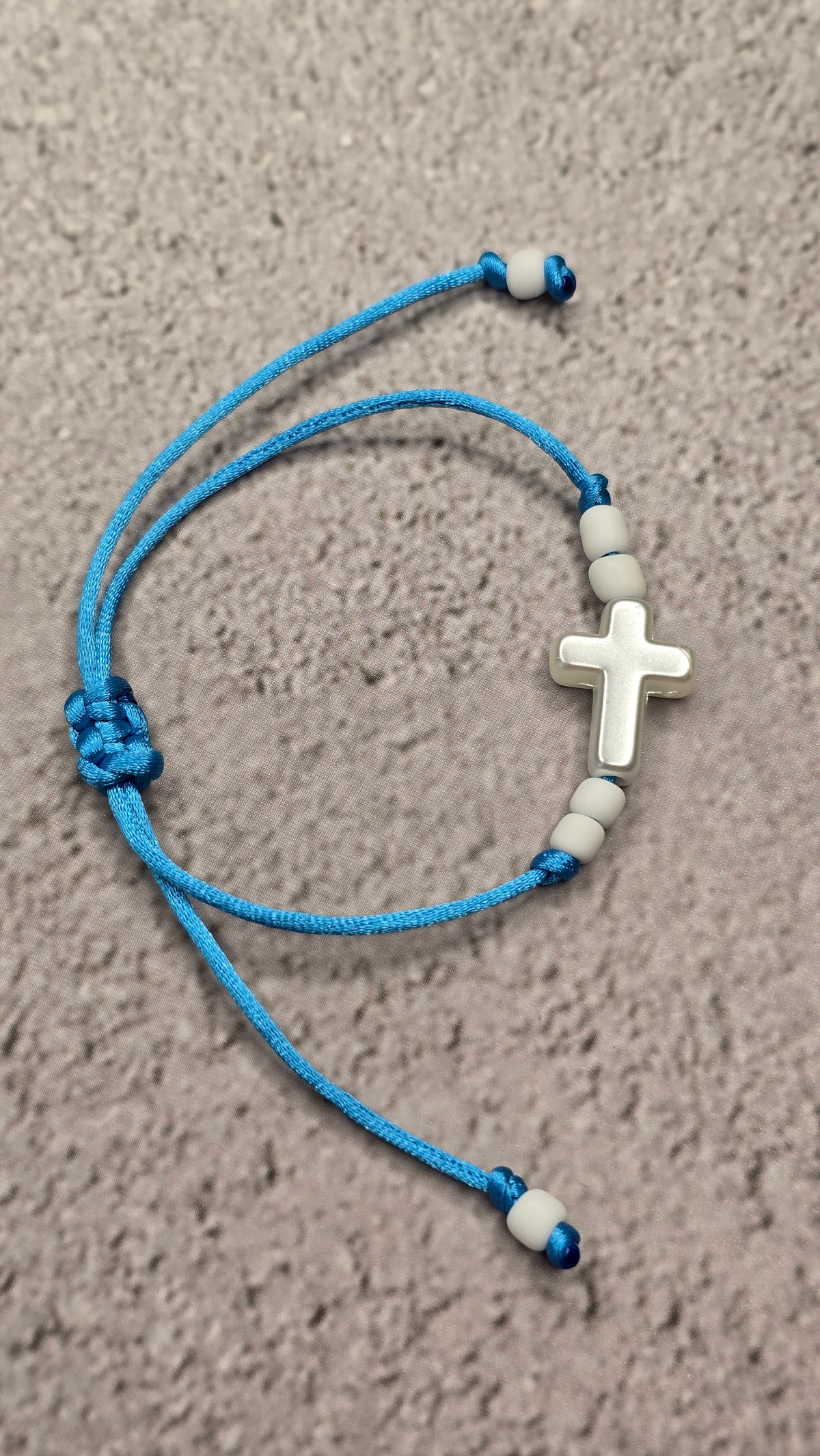 Pearl Cross Adjustable Bracelet for girls • Easter Collection