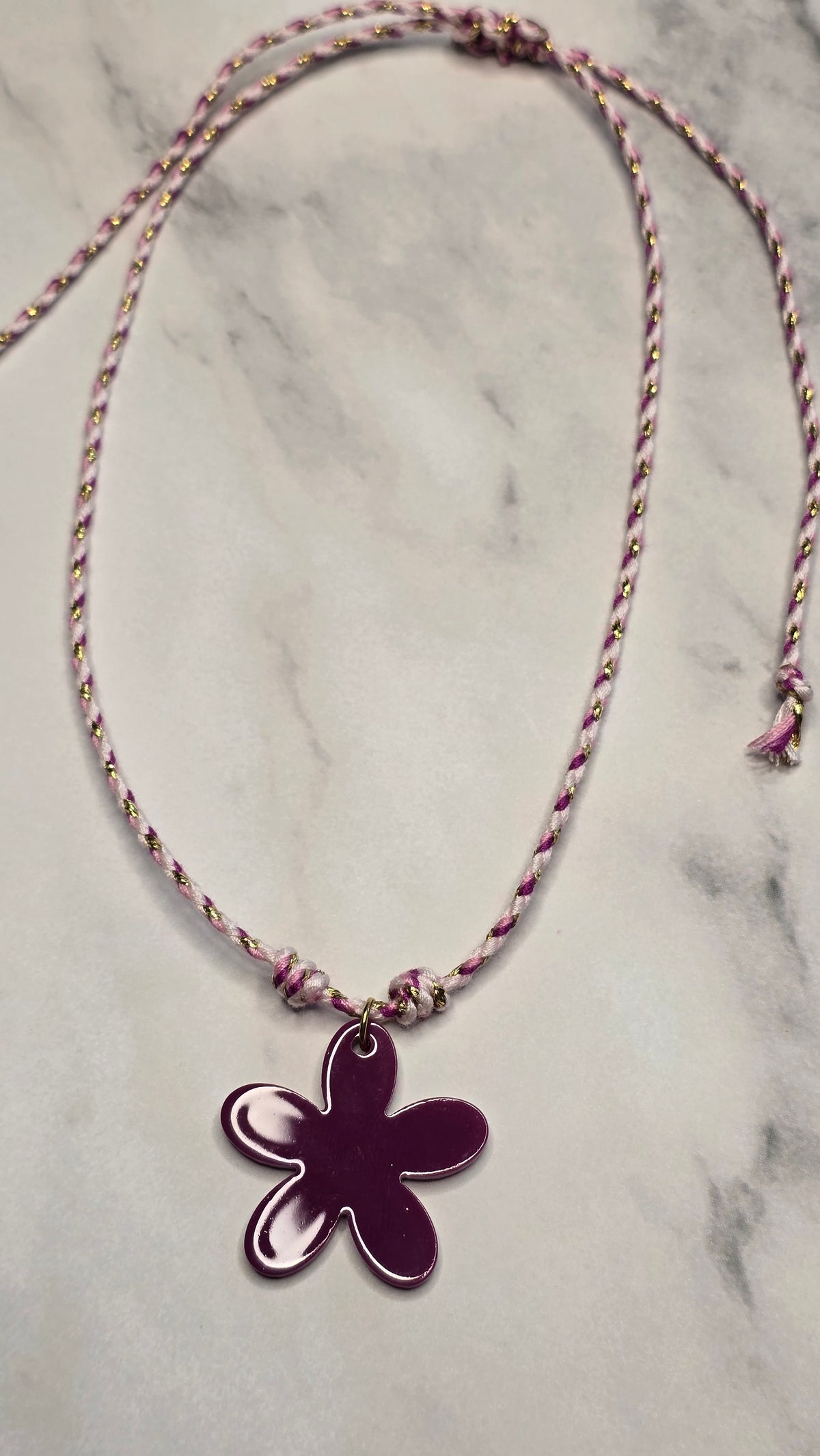 Violet flower Adjustable Choker