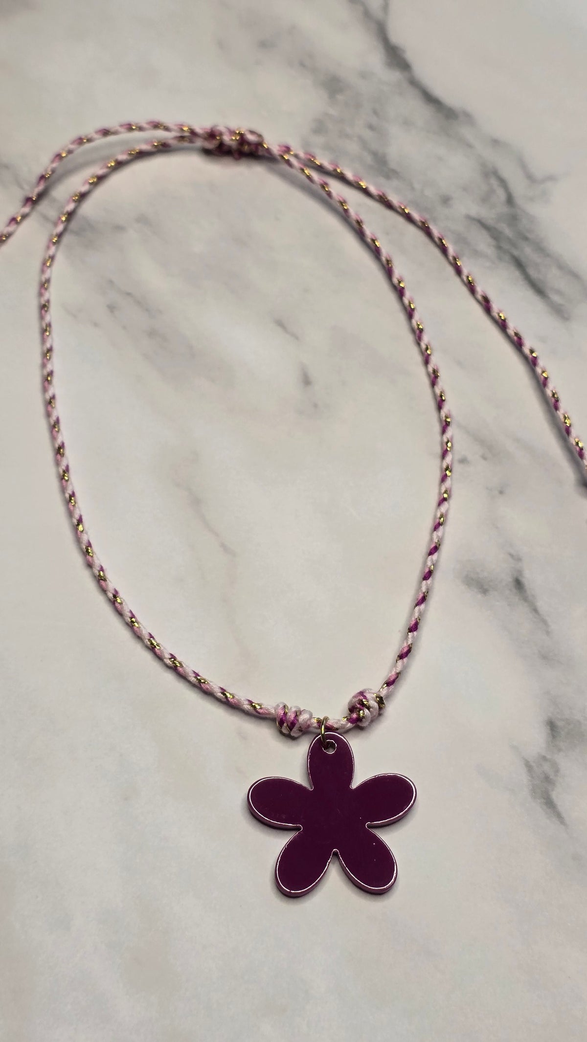 Violet flower Adjustable Choker