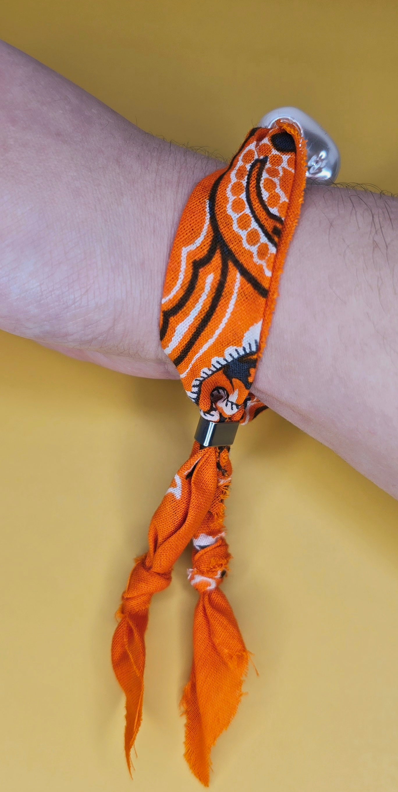 Adjustable Pearl Heart Bandana Bracelet