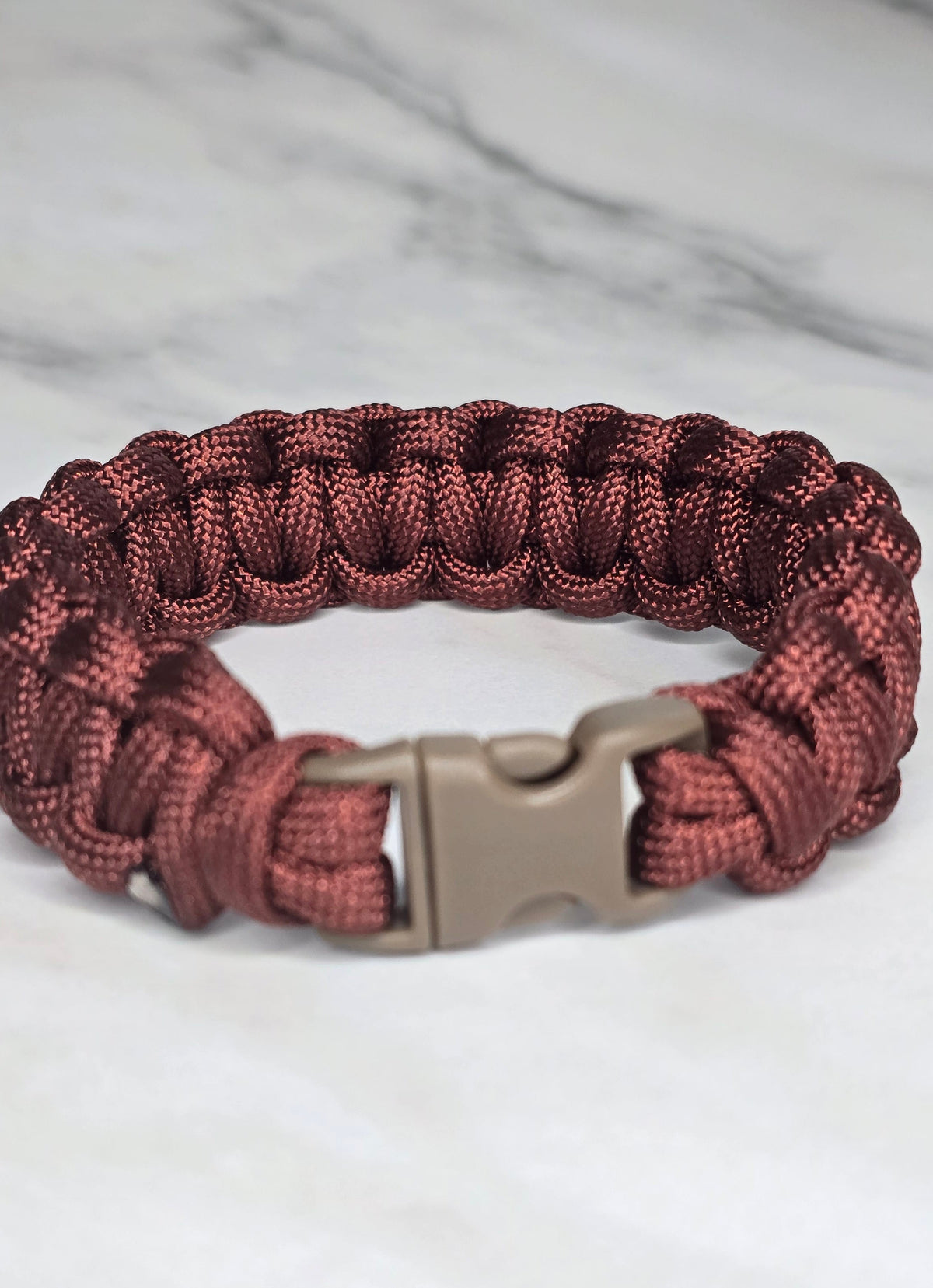 Paracord Survival Bracelet- Brown Buckle