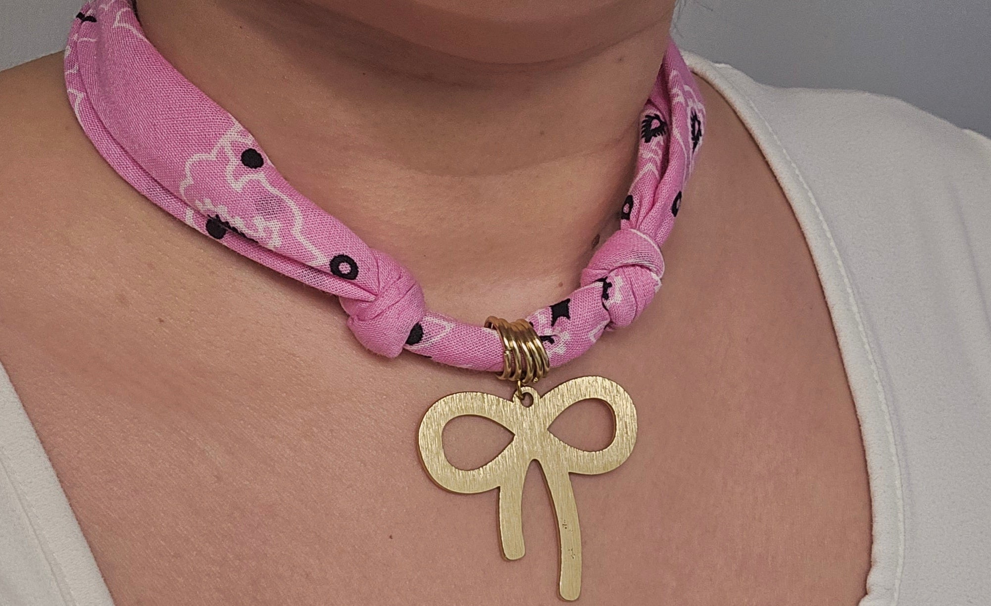 Bow vibes Bandana Necklace