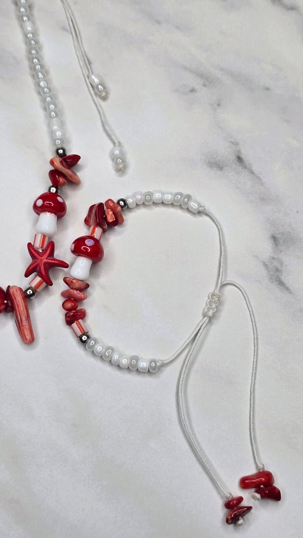 Abstract Adjustable Necklace and Bracelet