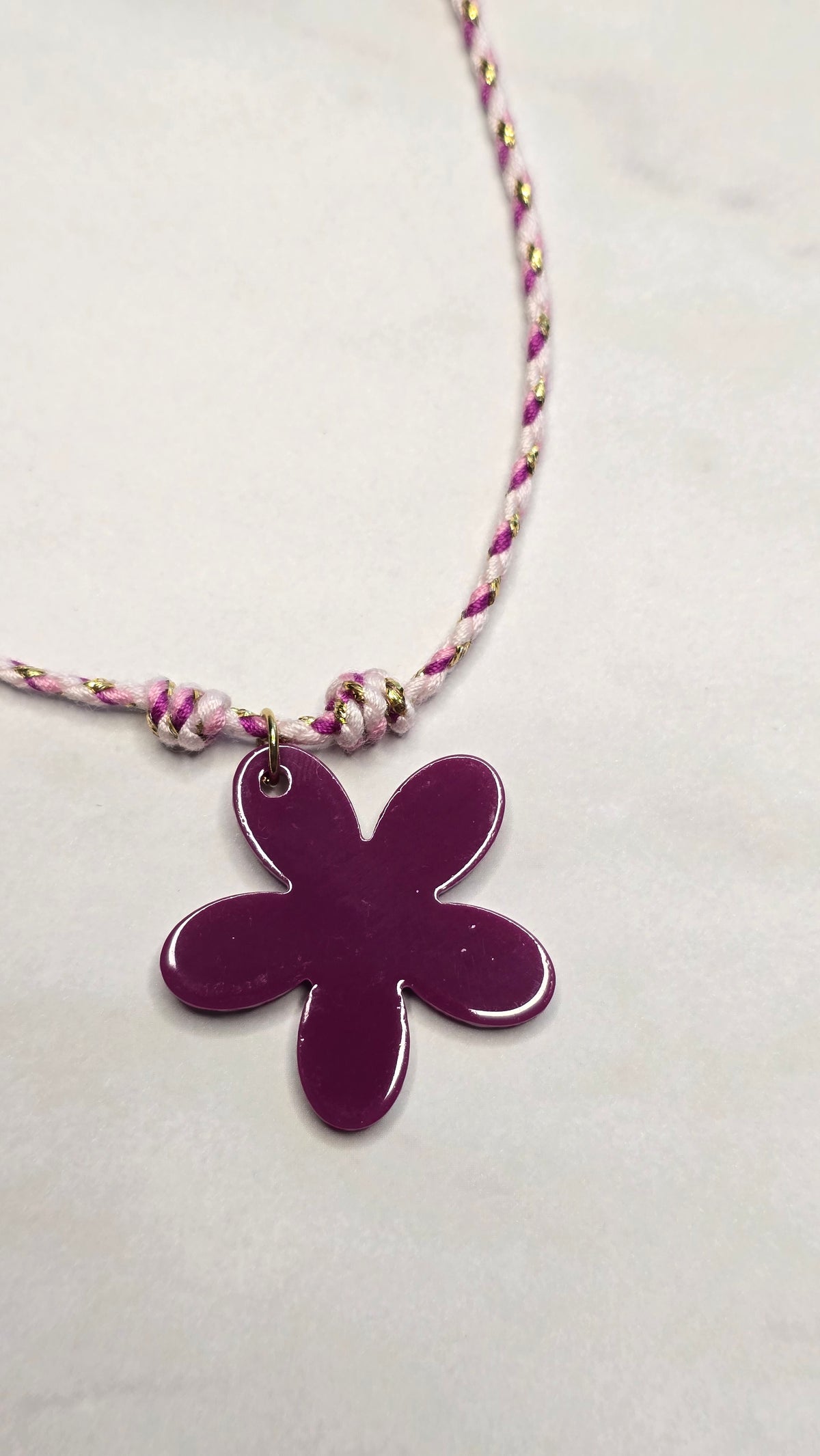 Violet flower Adjustable Choker