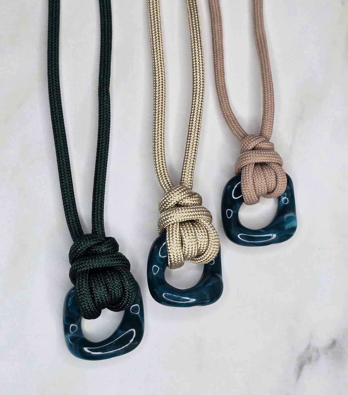 Teal Marble Necklace