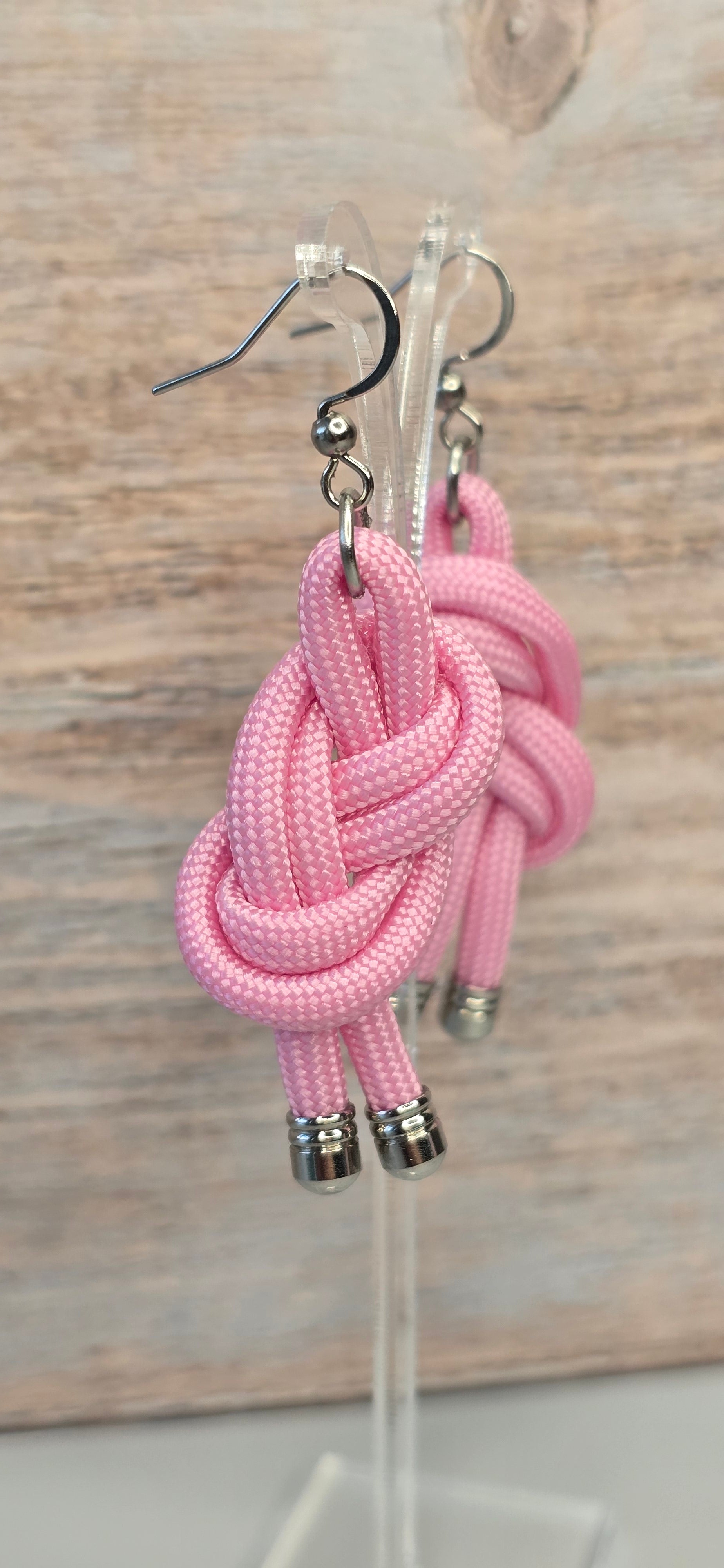 Pink Sol Paracord Earrings