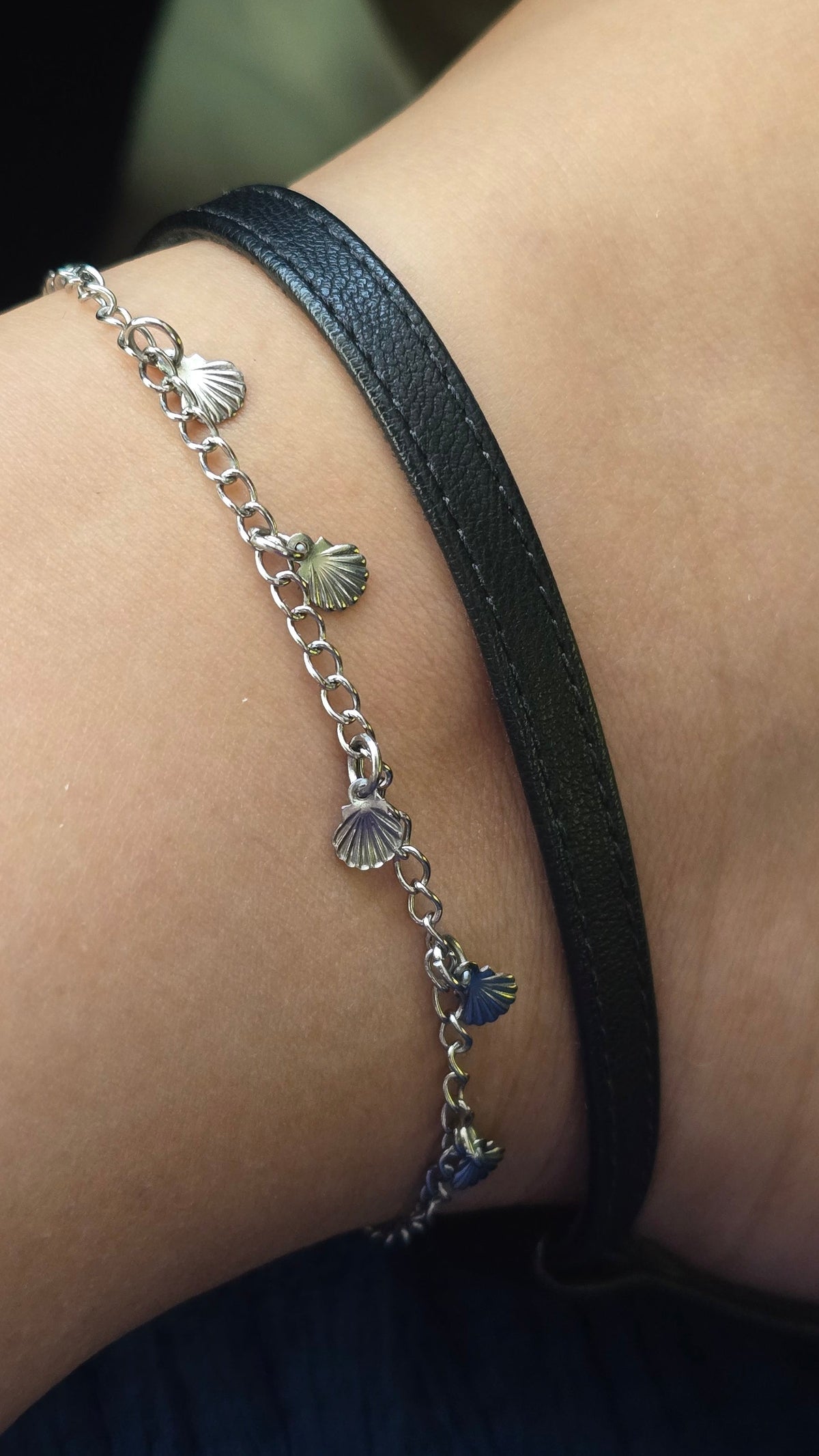 Sea Shell Anklet - Silver