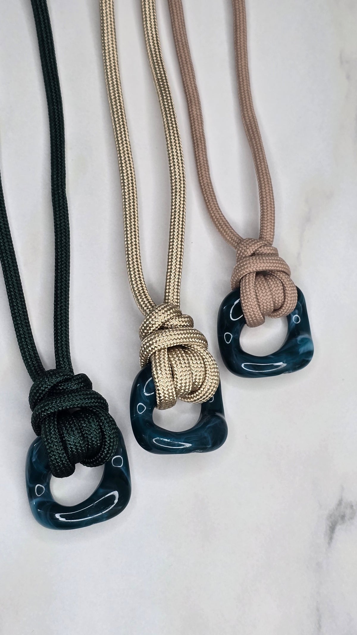 Teal Marble Necklace