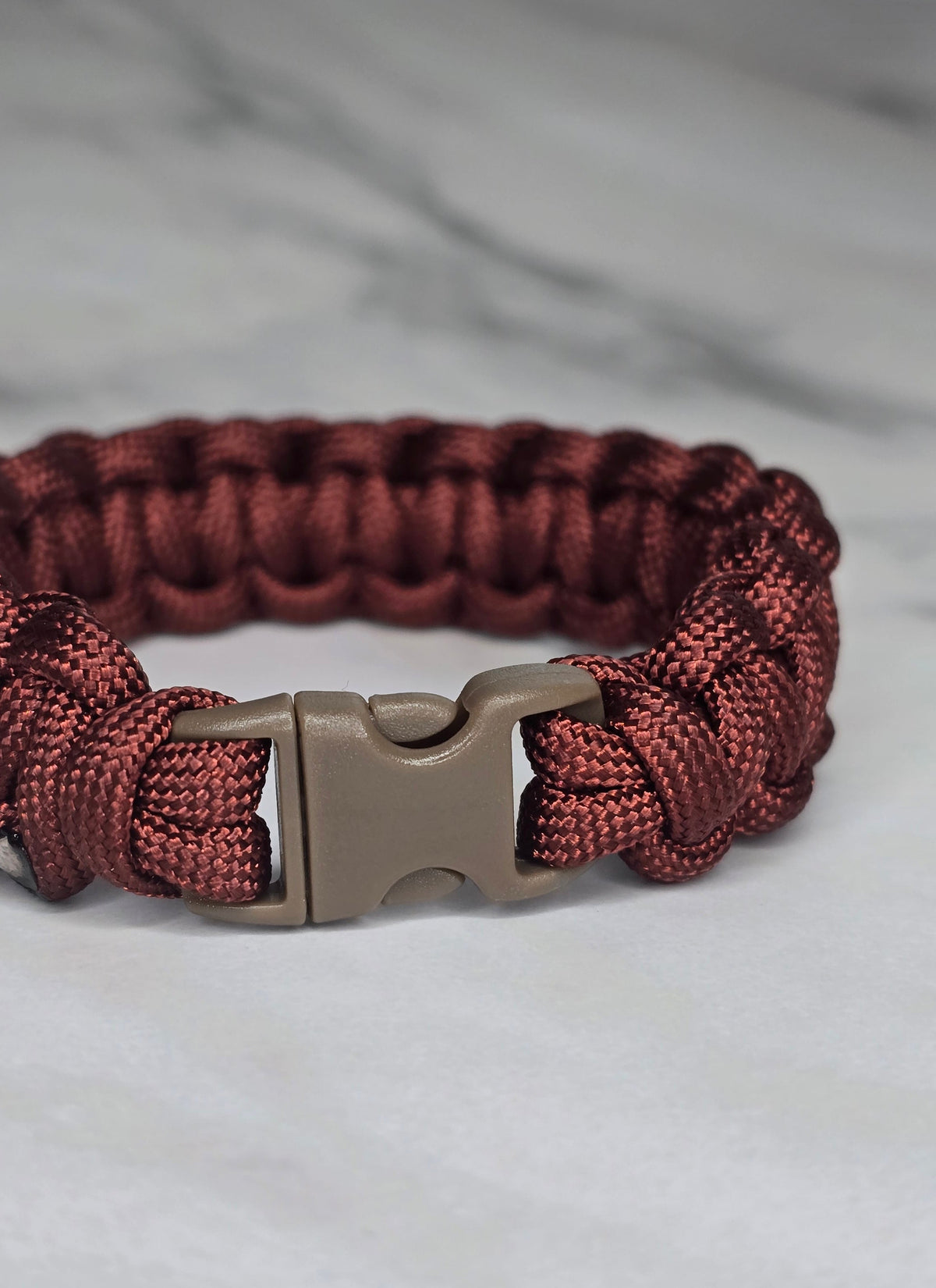 Paracord Survival Bracelet- Brown Buckle