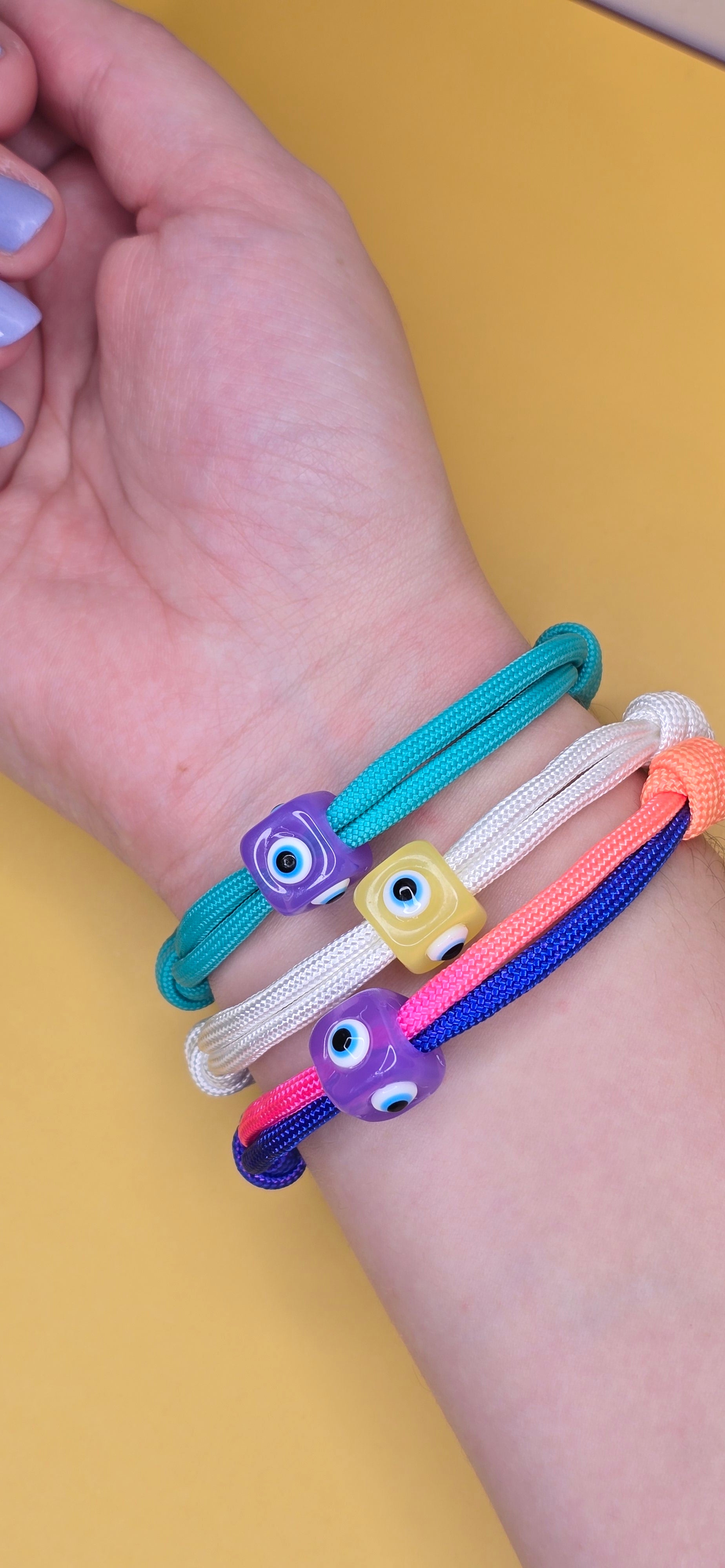 Turkish eye Adjustable Paracord Bracelet